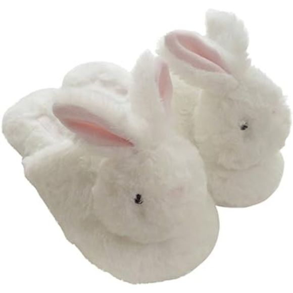Millffy Winter New Plush Animal Head Unicorn Slippers (7-8,Rabbit Head) - Picture 1 of 3